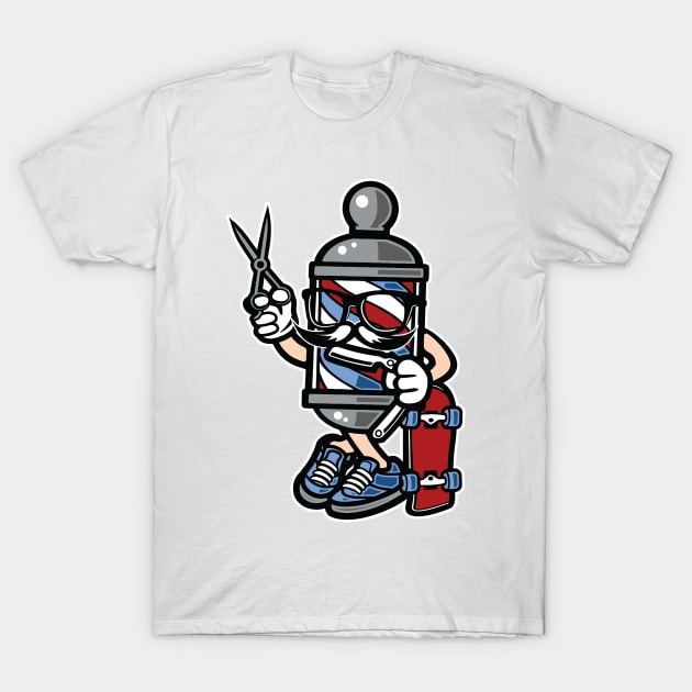 Barber Skater T-Shirt by nissiu